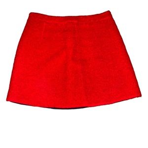 Victoria Victoria Beckham Red Wool Mid-length Skirt Size 8